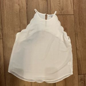 Scalloped Trim Tank Top